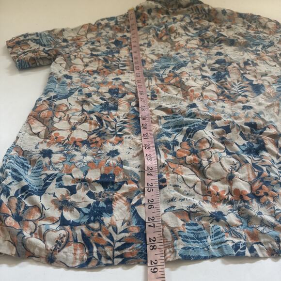 VTG MARGARITAVILLE Hawaiian Shirt Button Up Mens 2XL SILK and LINEN - Picture 7 of 11